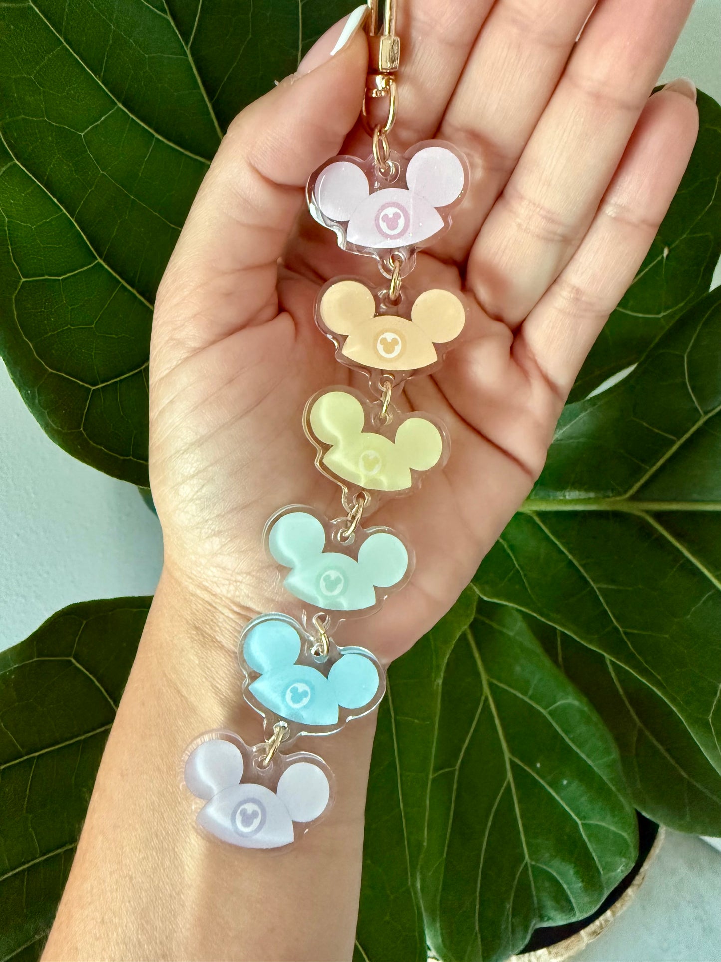 Pastel Hat Collection Acrylic Bag Charm