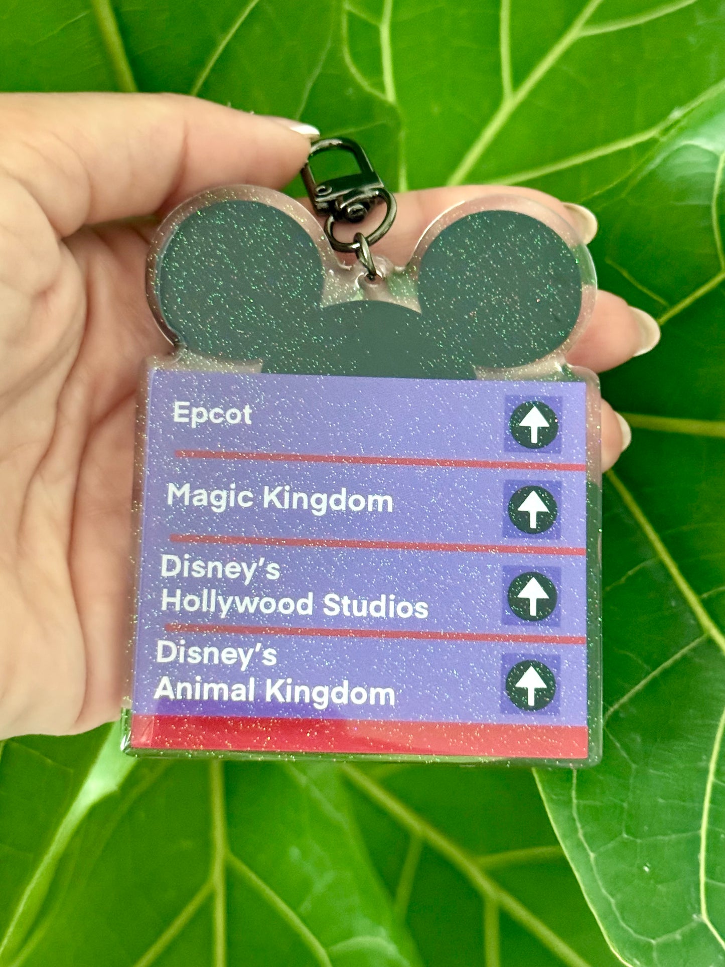 Park Sign Acrylic Bag Charm