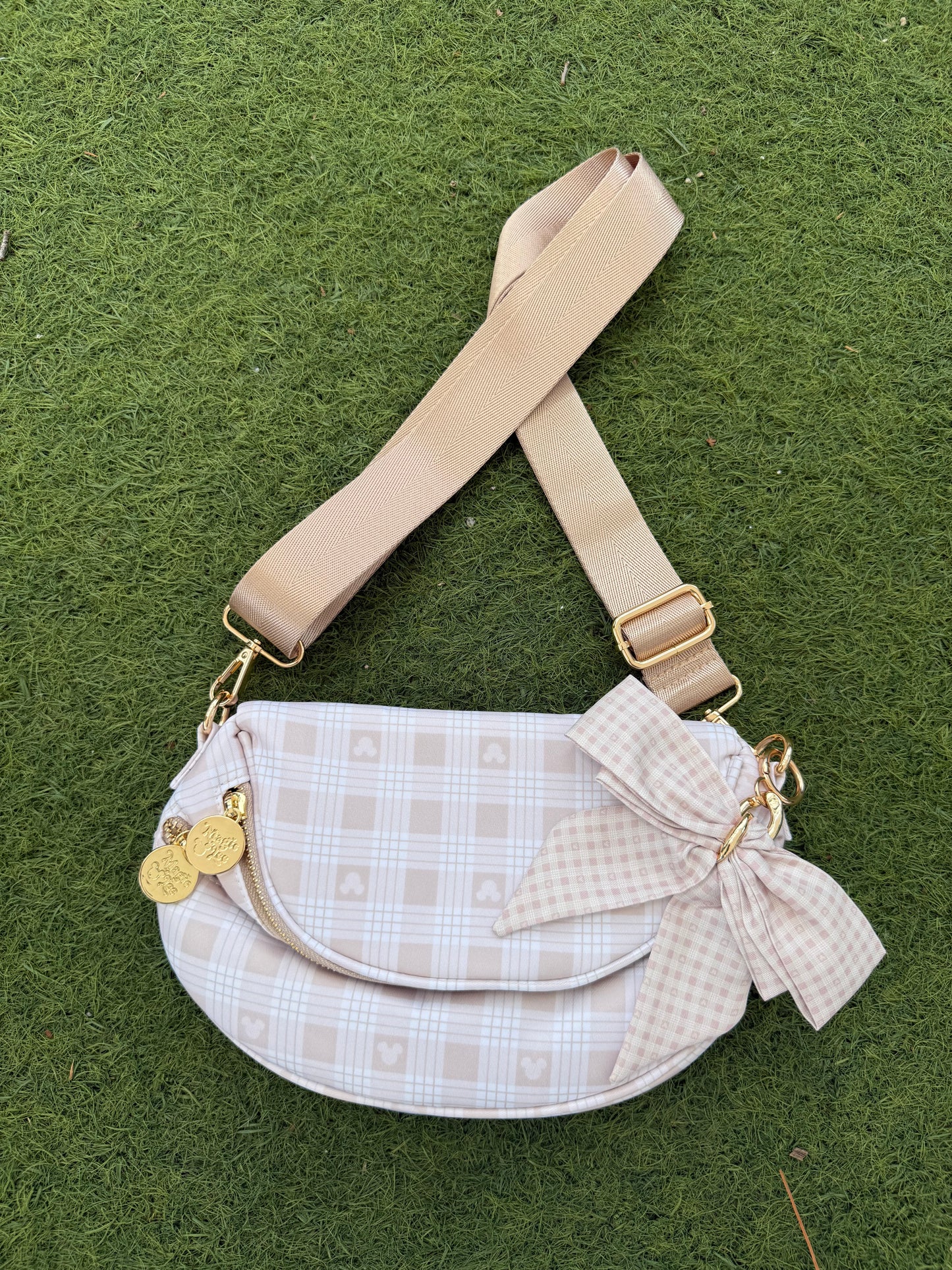 Neutral Plaid Crossbody