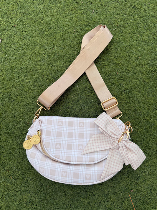 Neutral Plaid Crossbody