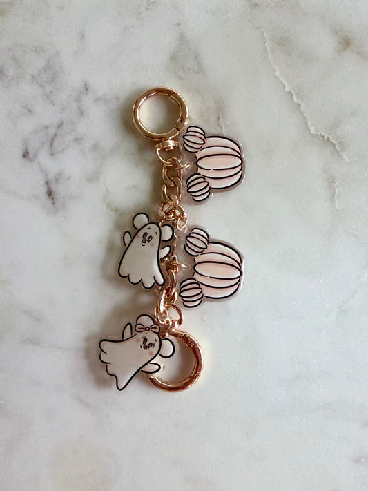 Cutie Ghost Small Bag Chain with Acrylic Charms