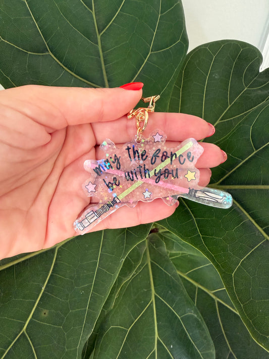 May the Force be with you Acrylic Bag Charm
