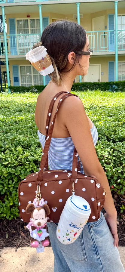 Magic Brown Polka Dot Nylong Bowler