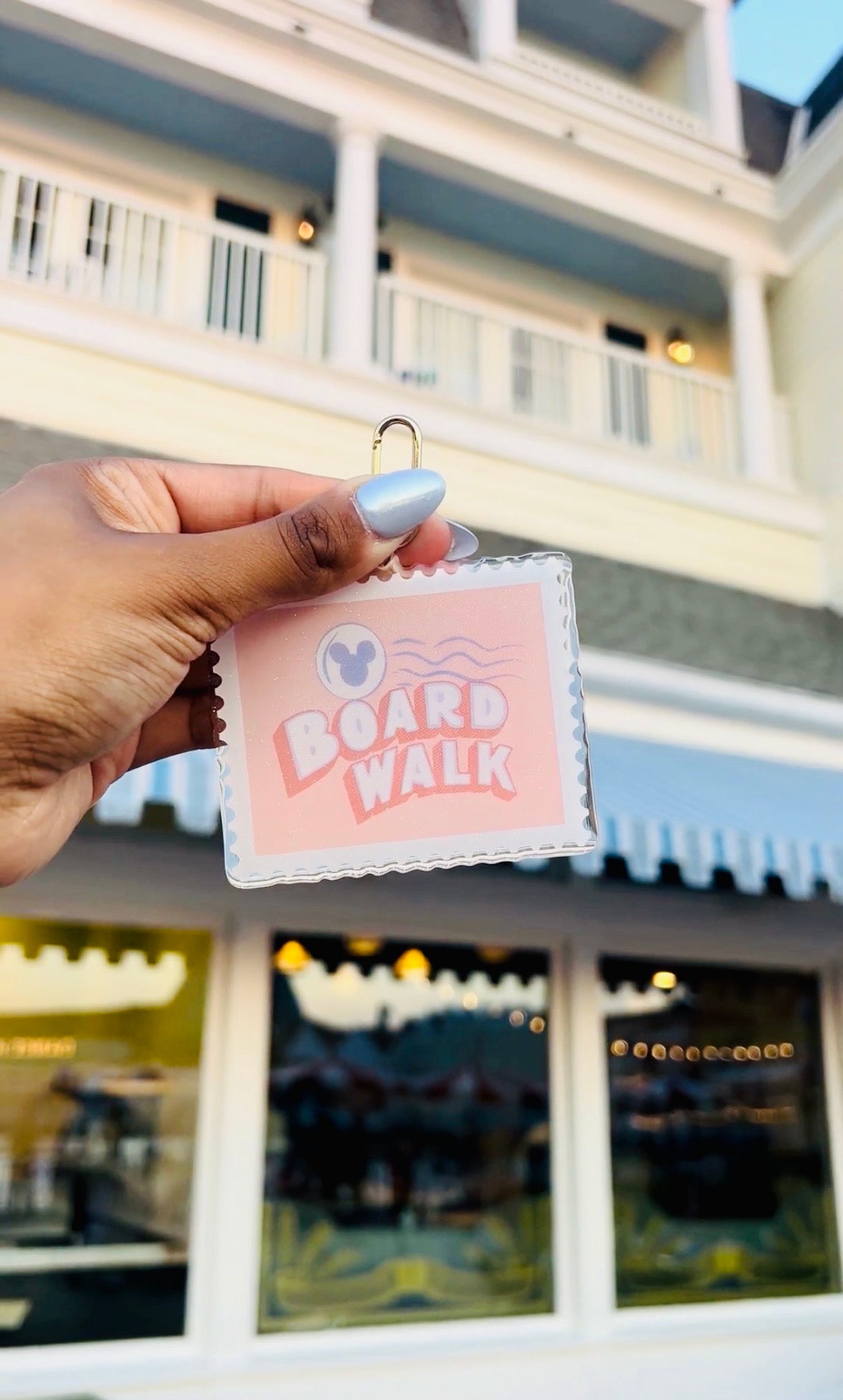 Boardwalk Stamp Acrylic Bag Charm