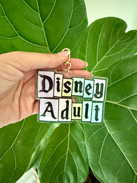 Park Adult Black Acrylic Bag Charm