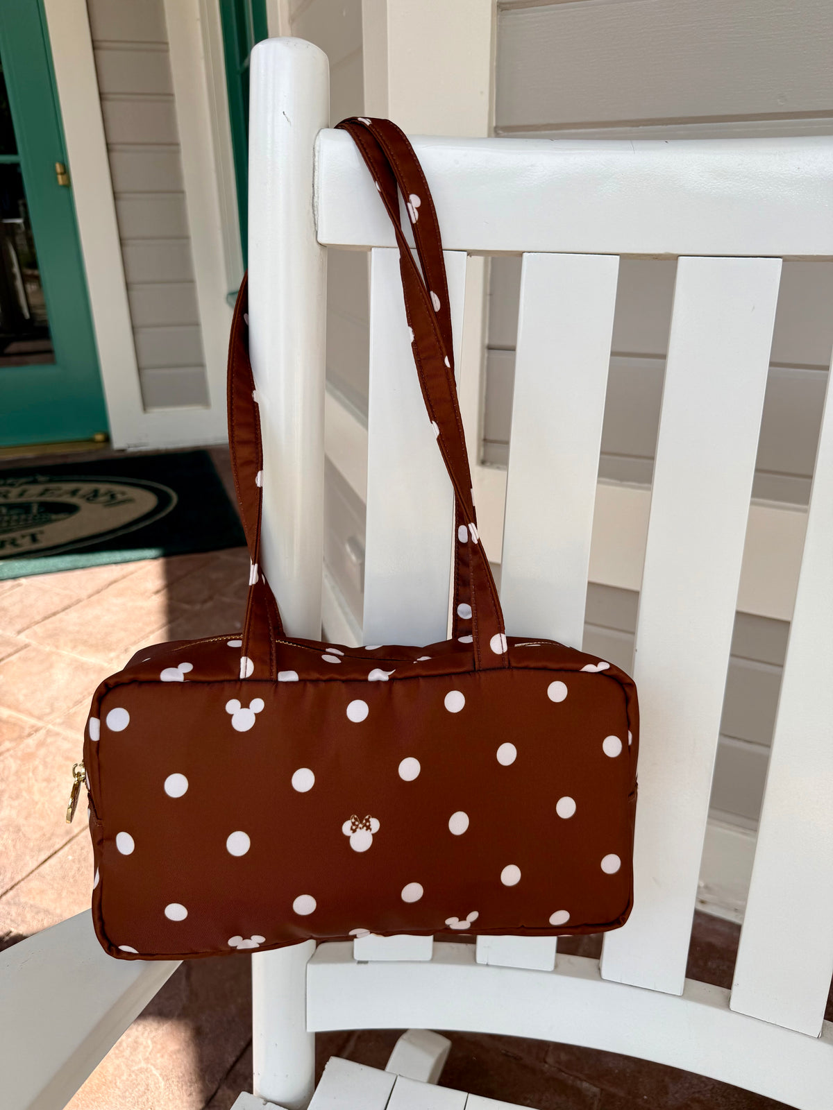 Magic Brown Polka Dot Nylong Bowler