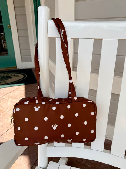 Magic Brown Polka Dot Nylong Bowler
