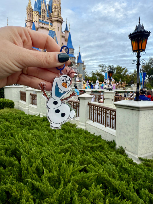 Snowman Acrylic Bag Charm