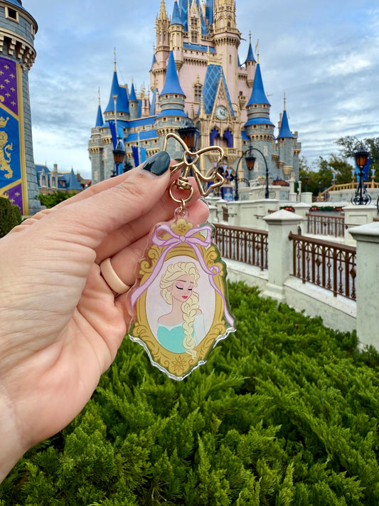 Frozen Princess Frame Acrylic Bag Charm