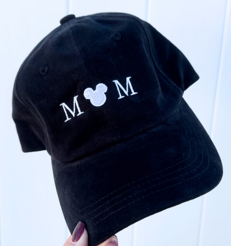 Mouse Mom Cap-Black